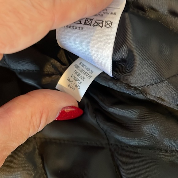 GAP Black Leather Moto Biker Jacket for Men M Excellent - Picture 5 of 11